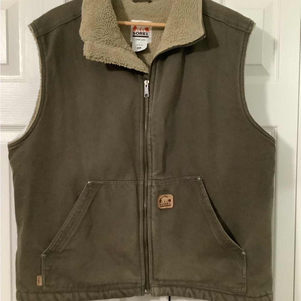 Sorel Men's Olive Sherpa-Lined Vest